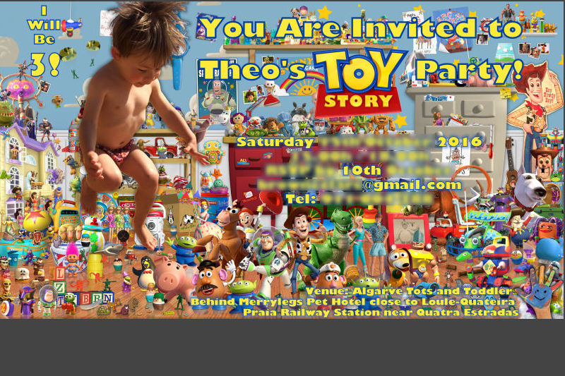 Theo's Toy Story Invitation