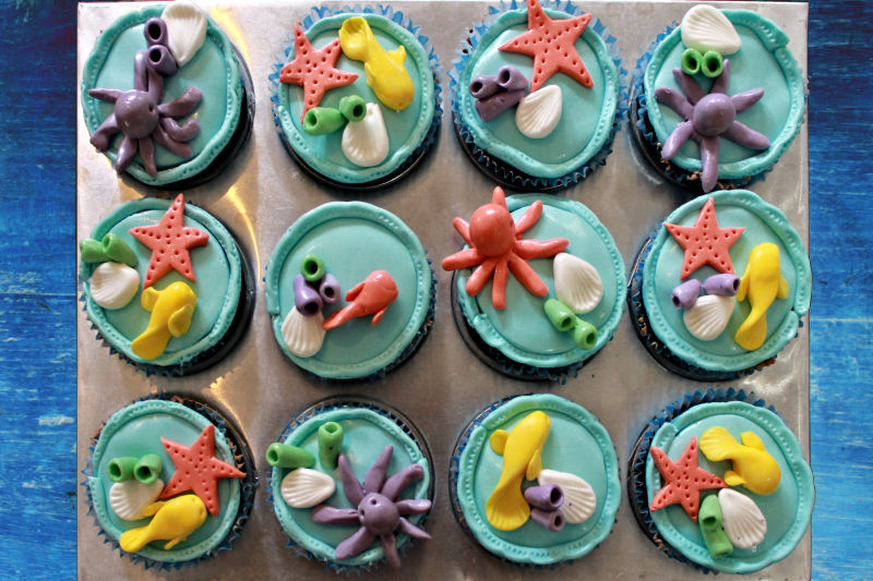 Sea-Creature-Cupcakes