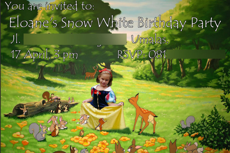 Snow White Party Invitation